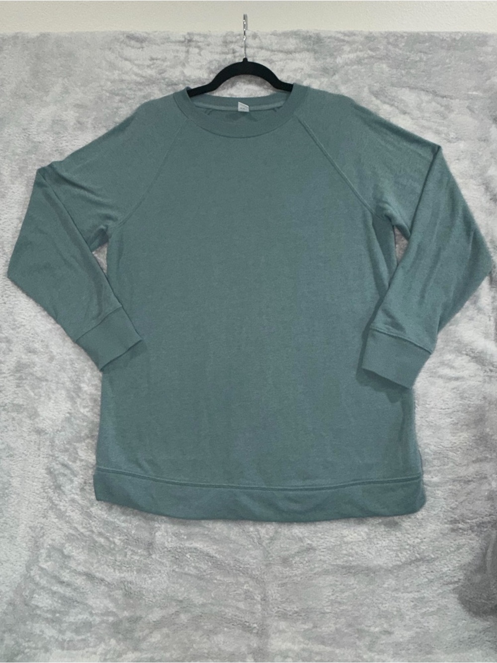 Old Navy Active Sage Green Raglan Crewneck Sweatshirt Tunic French Terry Medium